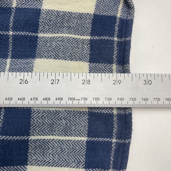 Fryday Club by NRK Flannel Button Up Mens Large Blue Plaid Casual Collared - Picture 9 of 10